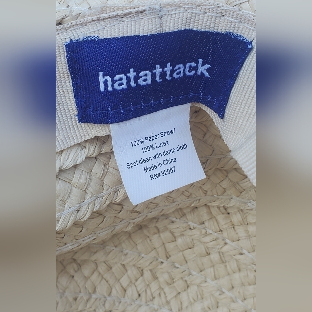 Hat Attack Straw Floppy Beachy Summer Women's Hat… - image 6